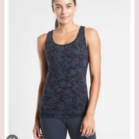 Athleta Bundle Elation Textured Leggings and Scoop Textured Tank Blue S - Picture 15 of 15